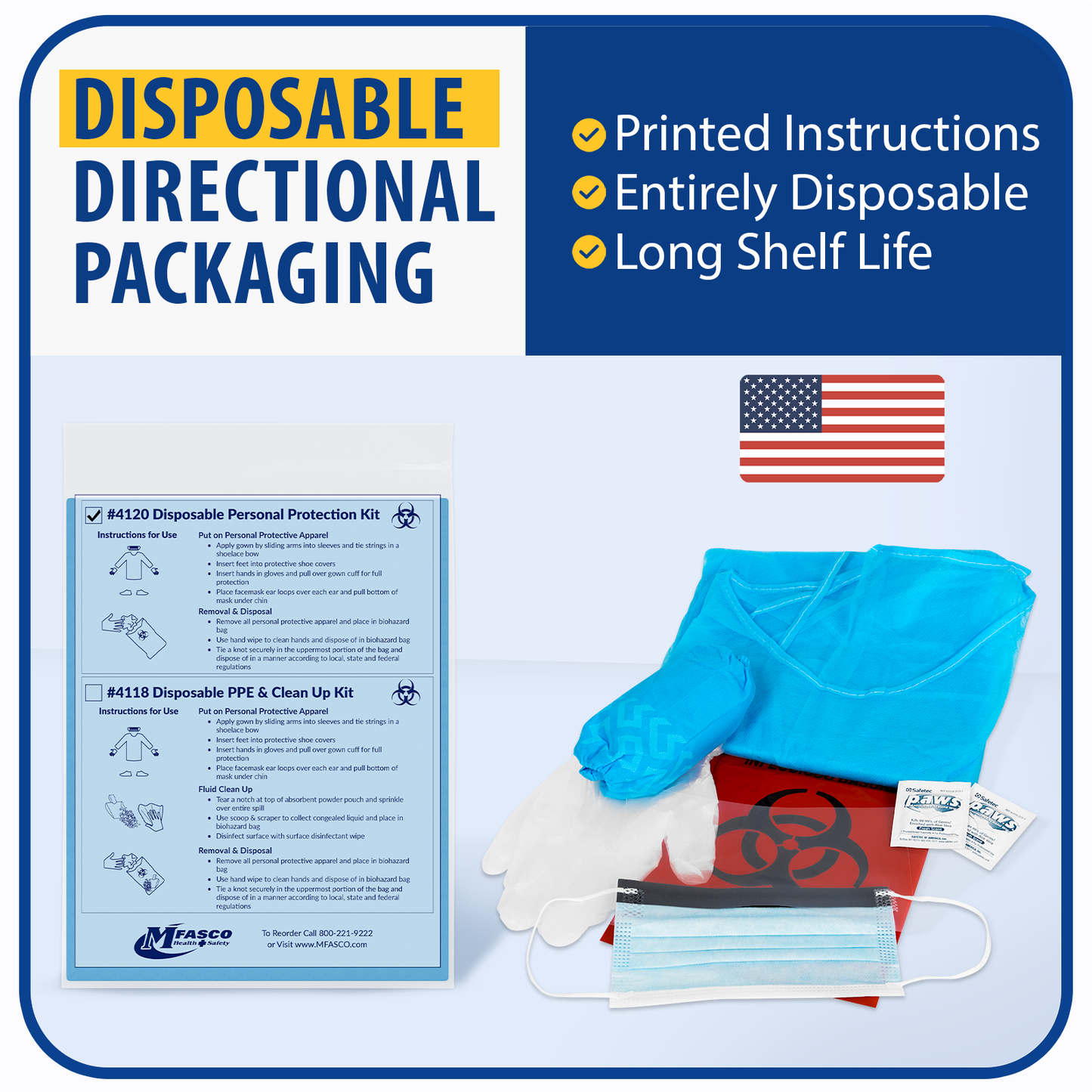 Personal Protection Equipment Kit With Gown MFA