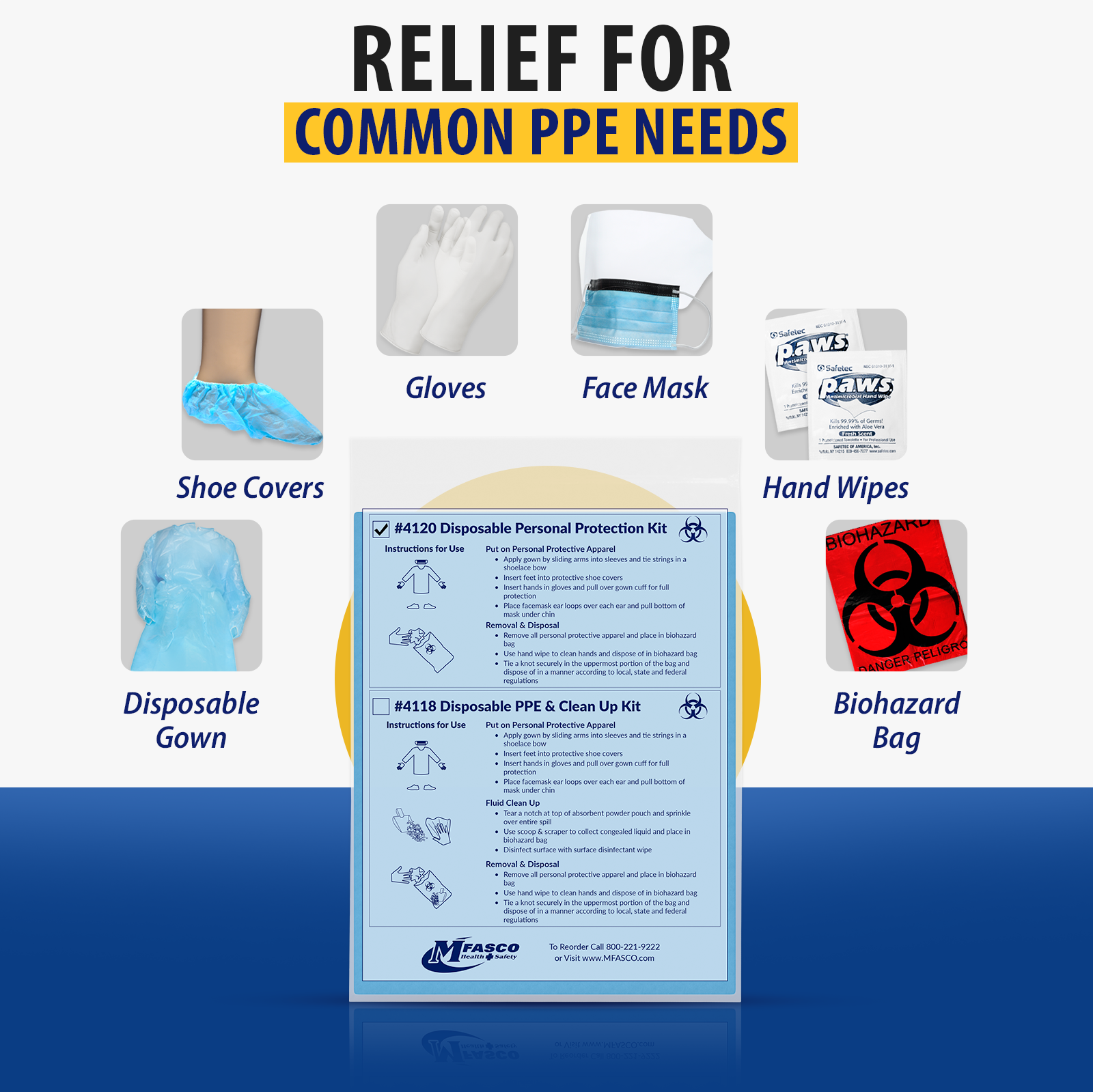 Personal Protection Equipment Kit With Gown MFA