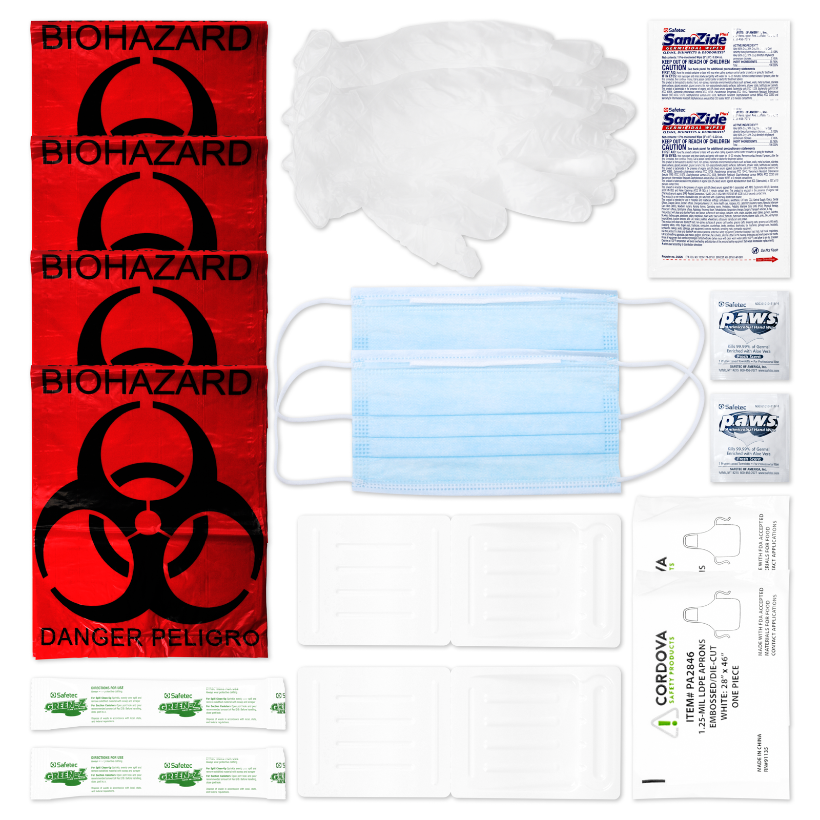 Bloodborne Pathogens Safety Kit Plastic
