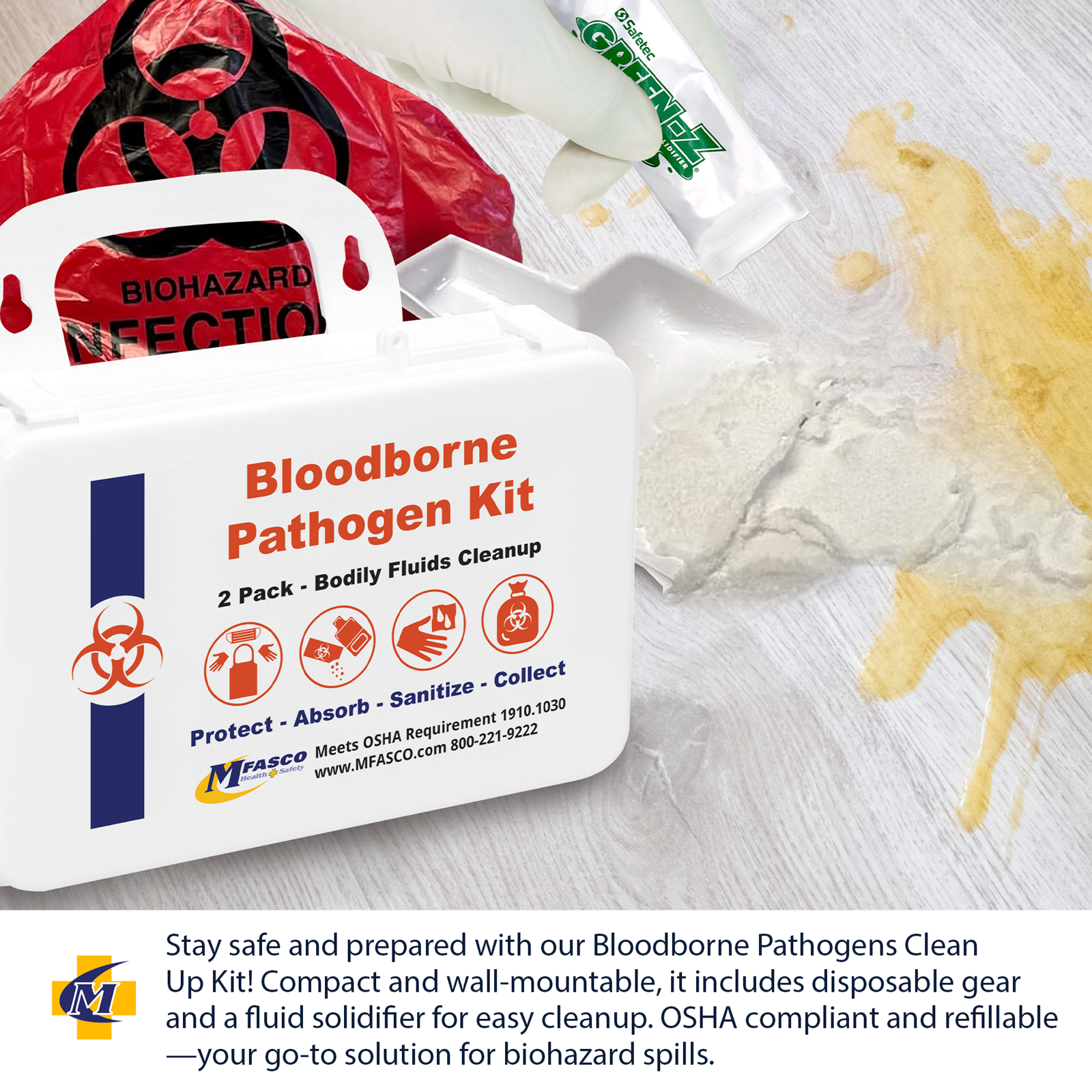 Bloodborne Pathogens Safety Kit Plastic