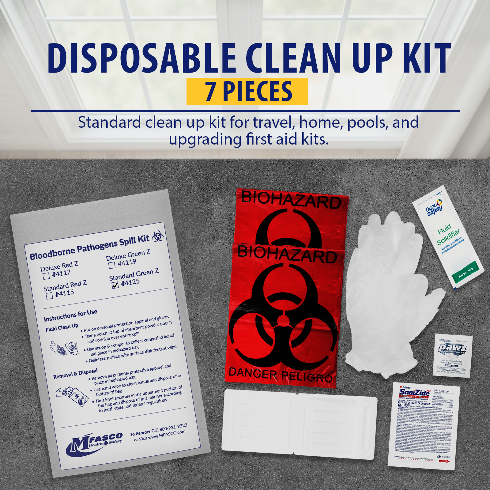 Biohazard Fluid Clean Up Kit Non-Chlorinated| MFASCO Health & Safety Biohazard Fluid Clean Up Kit Non-Chlorinated| MFASCO Health & Safety