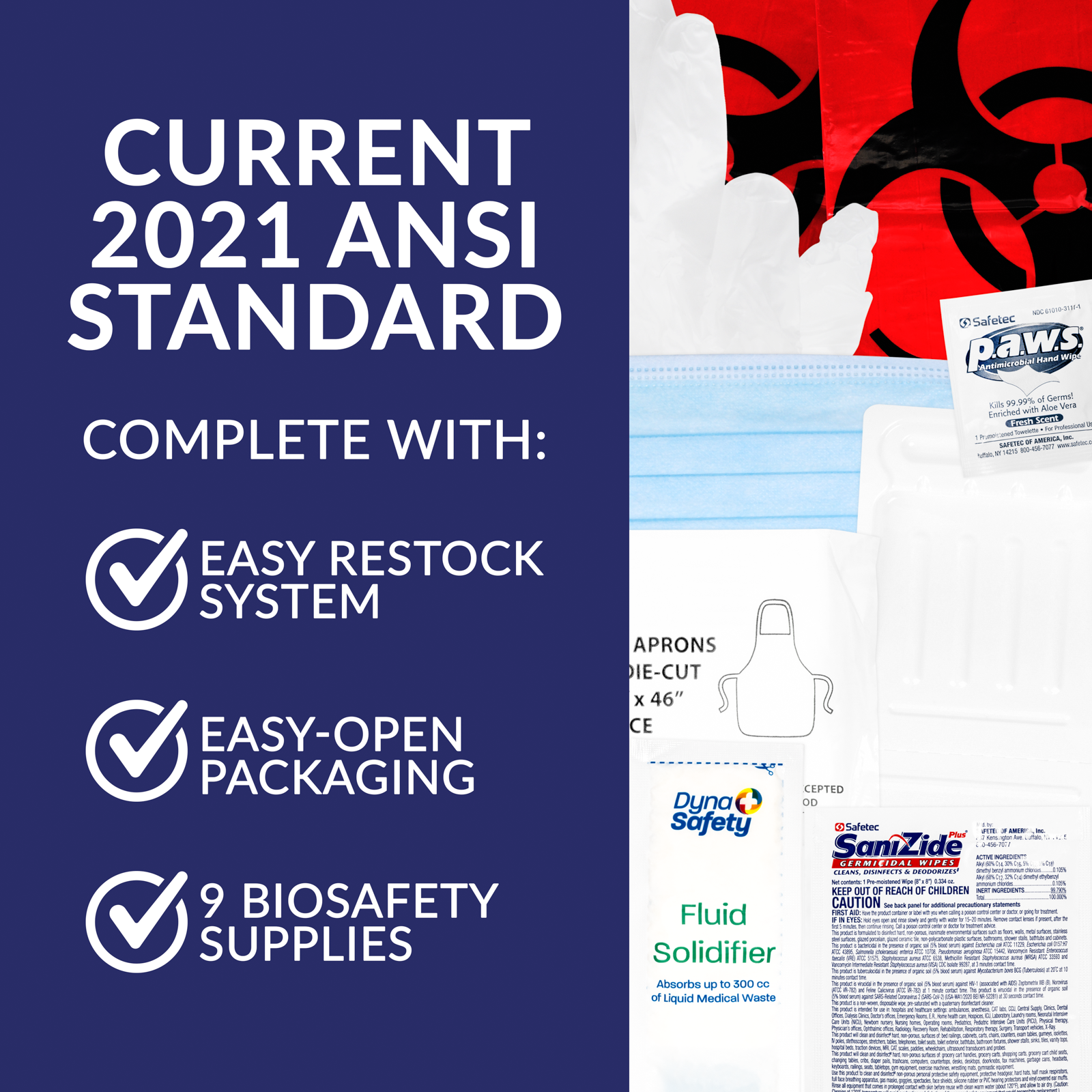 Blood Borne Pathogens Clean Up Kit Plastic Case Single