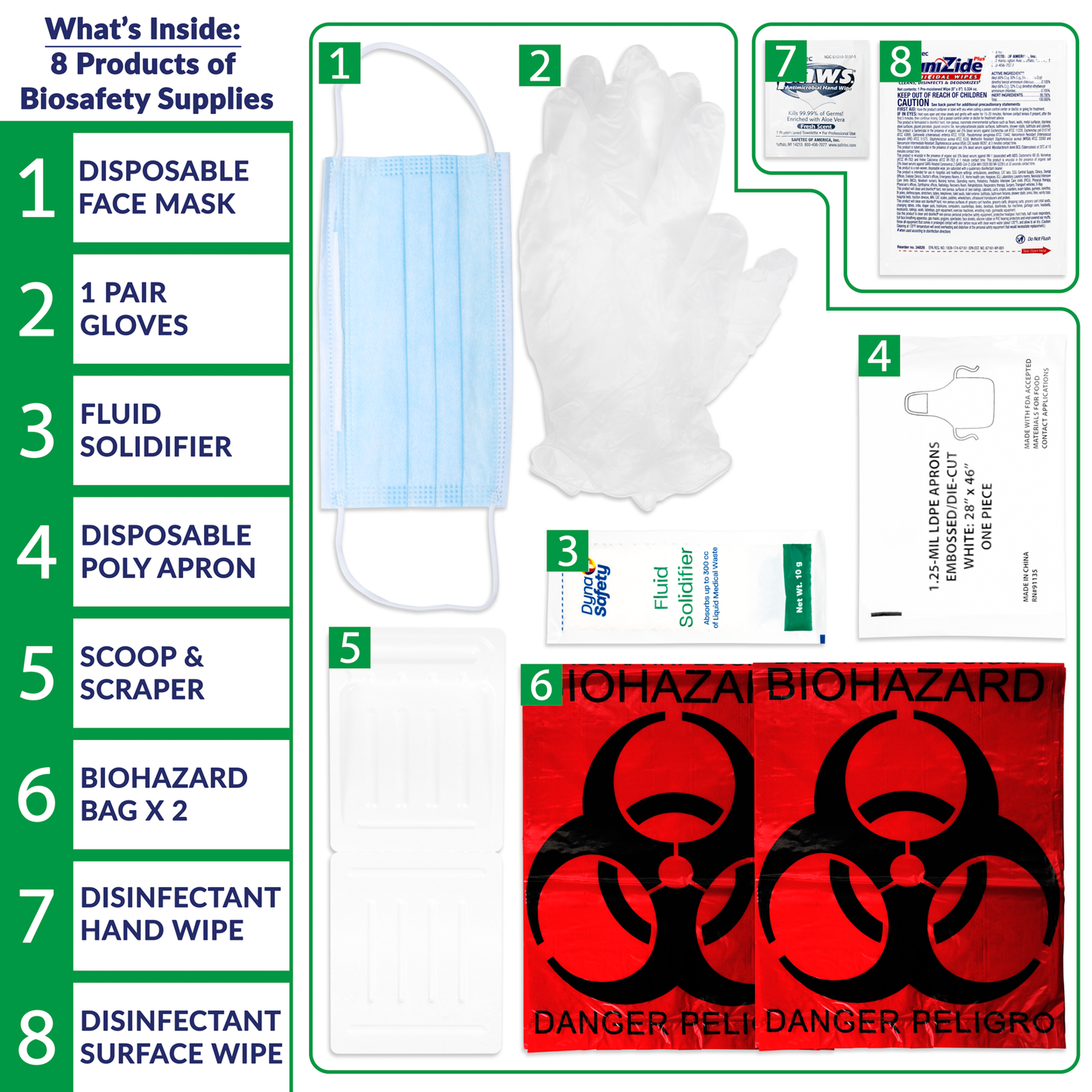 Blood Borne Pathogens Clean Up Kit Plastic Case Single