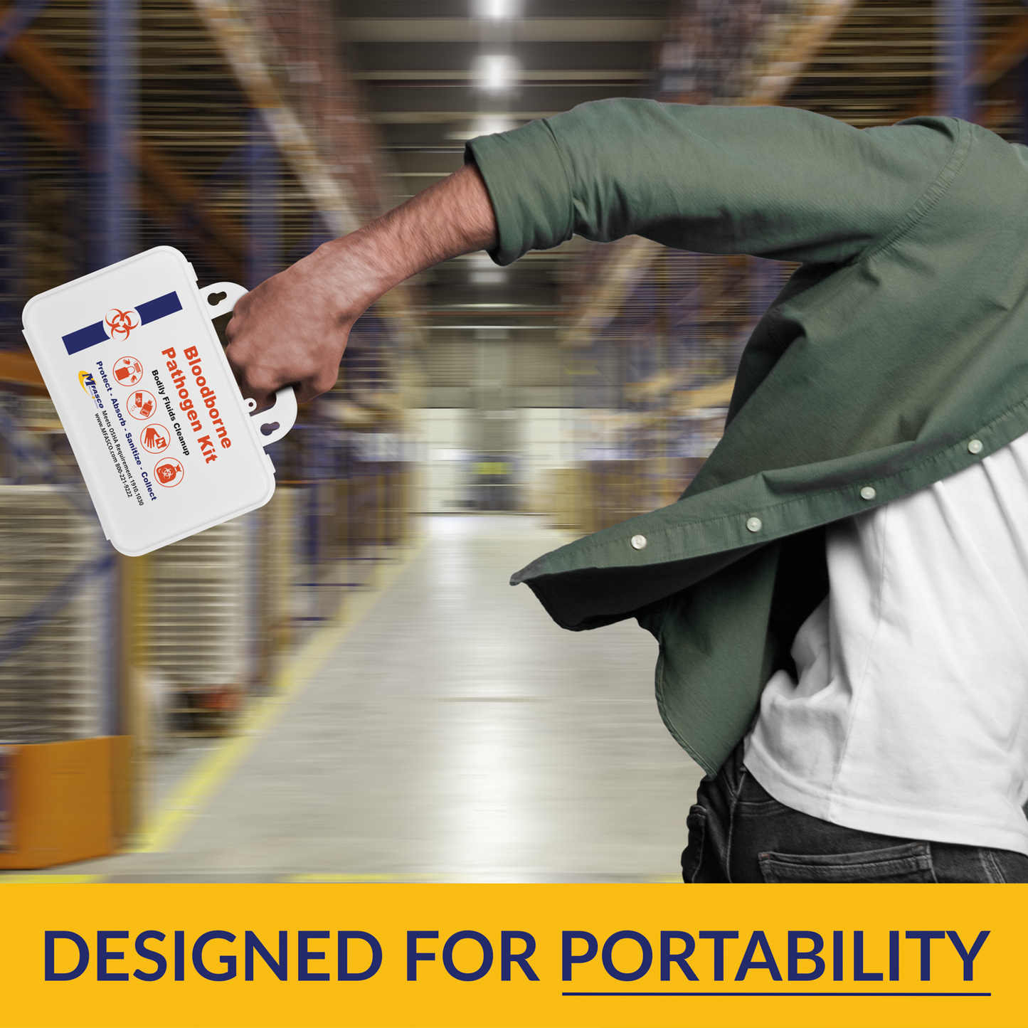 Blood Borne Pathogens Clean Up Kit Plastic Case Single