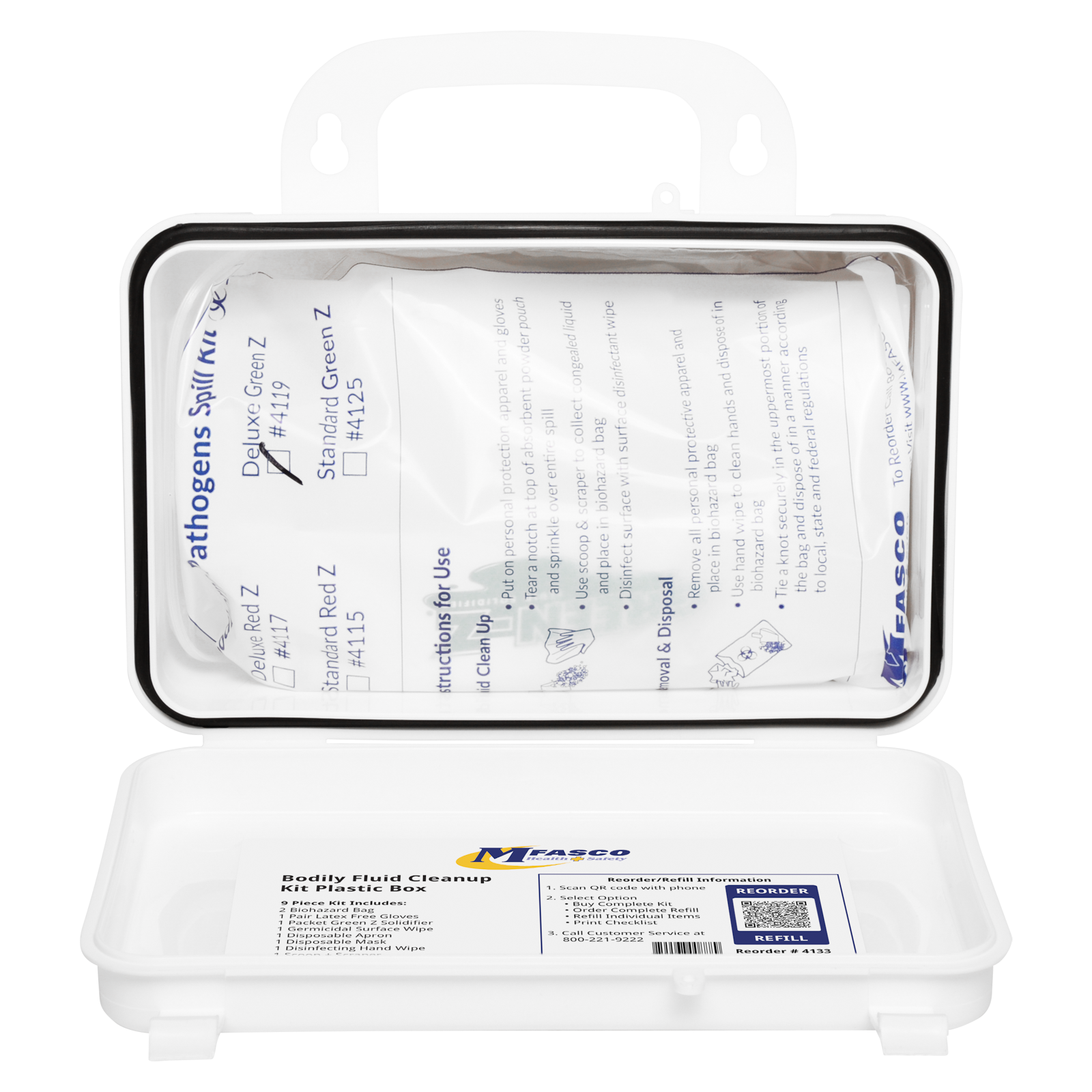 Blood Borne Pathogens Clean Up Kit Plastic Case Single