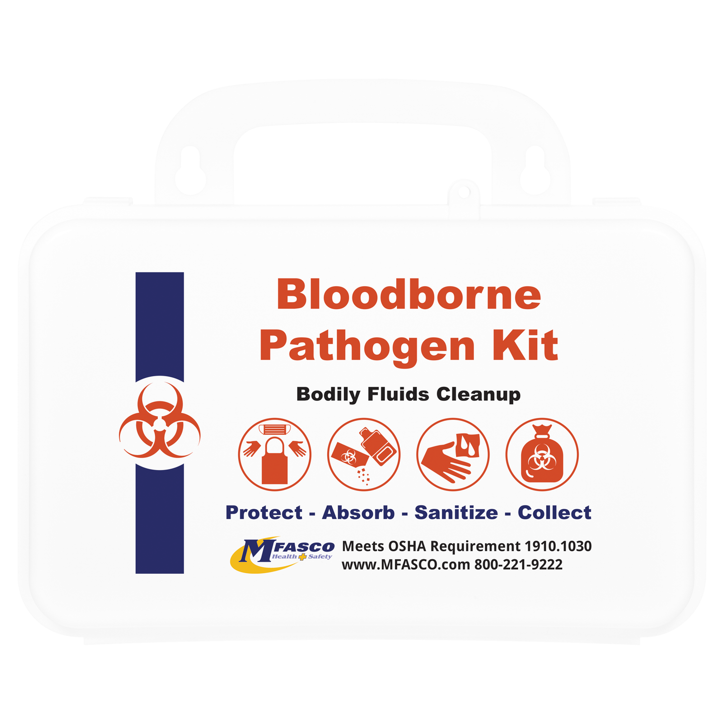Blood Borne Pathogens Clean Up Kit Plastic Case Single