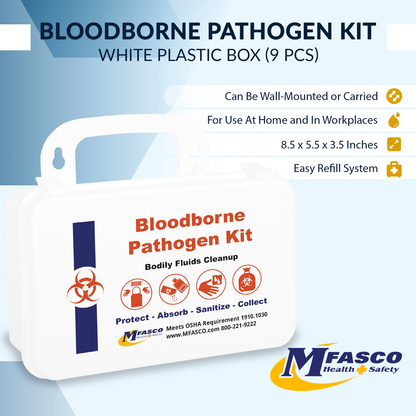 Blood Borne Pathogens Clean Up Kit Plastic Case Single