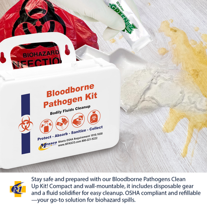 Blood Borne Pathogens Clean Up Kit Plastic Case Single