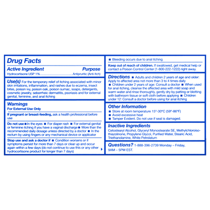 Hydrocortisone Cream Anti-Itch 25 Pkts/Box