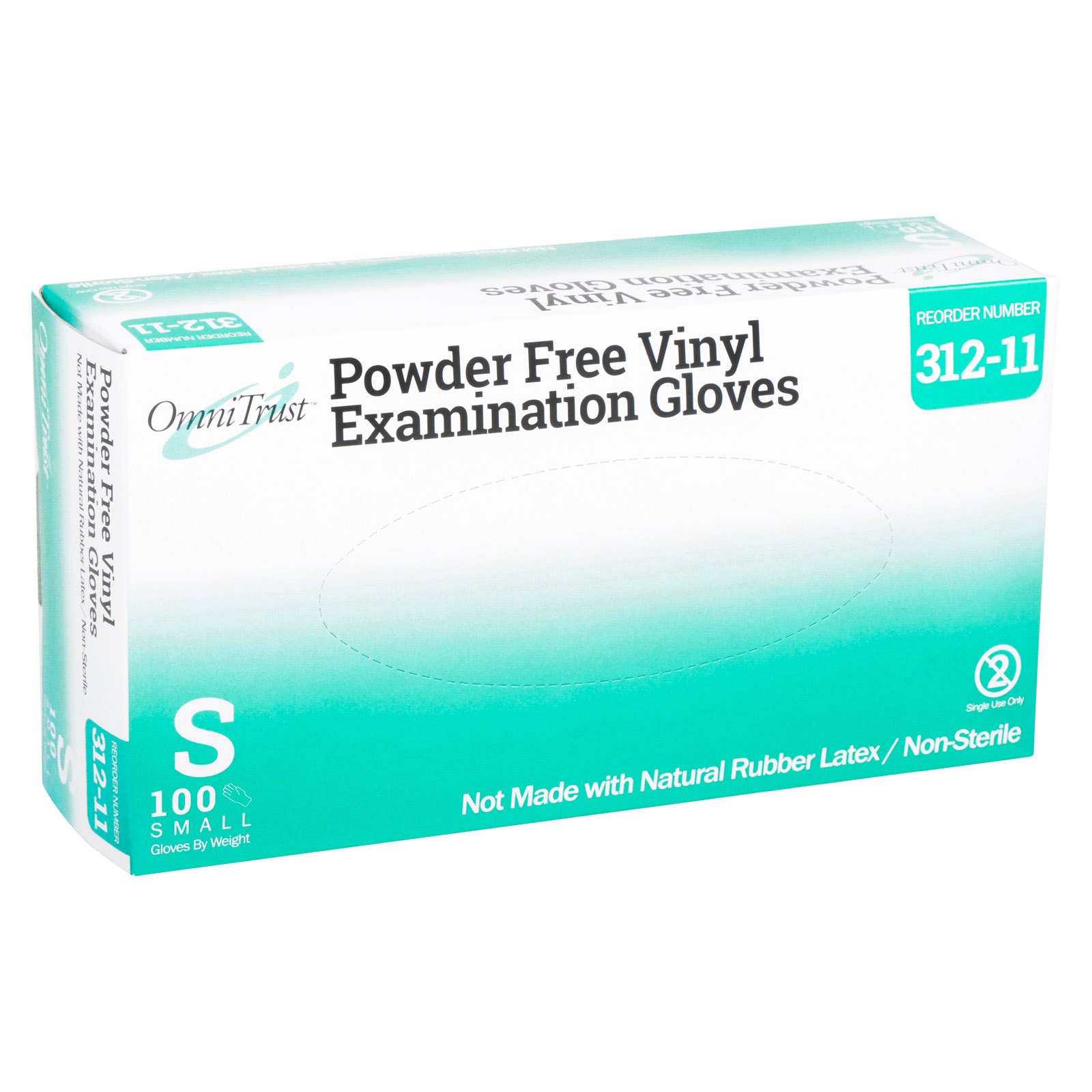 Omni Trust Vinyl Examination Gloves Powder Free (100/Bx)