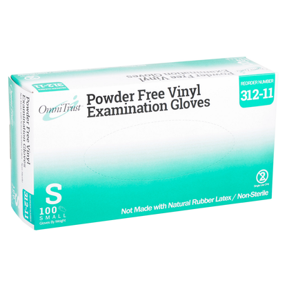 Omni Trust Vinyl Examination Gloves Powder Free (100/Bx)