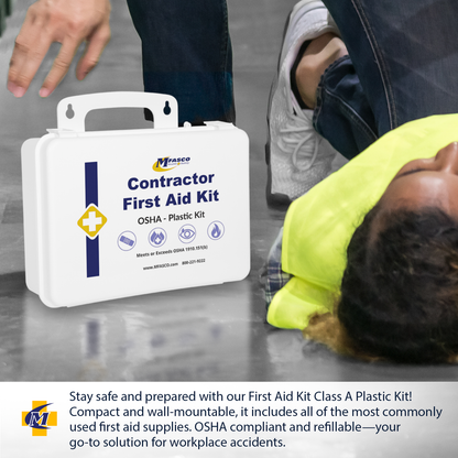 Contractors First Aid Kit Plastic Case
