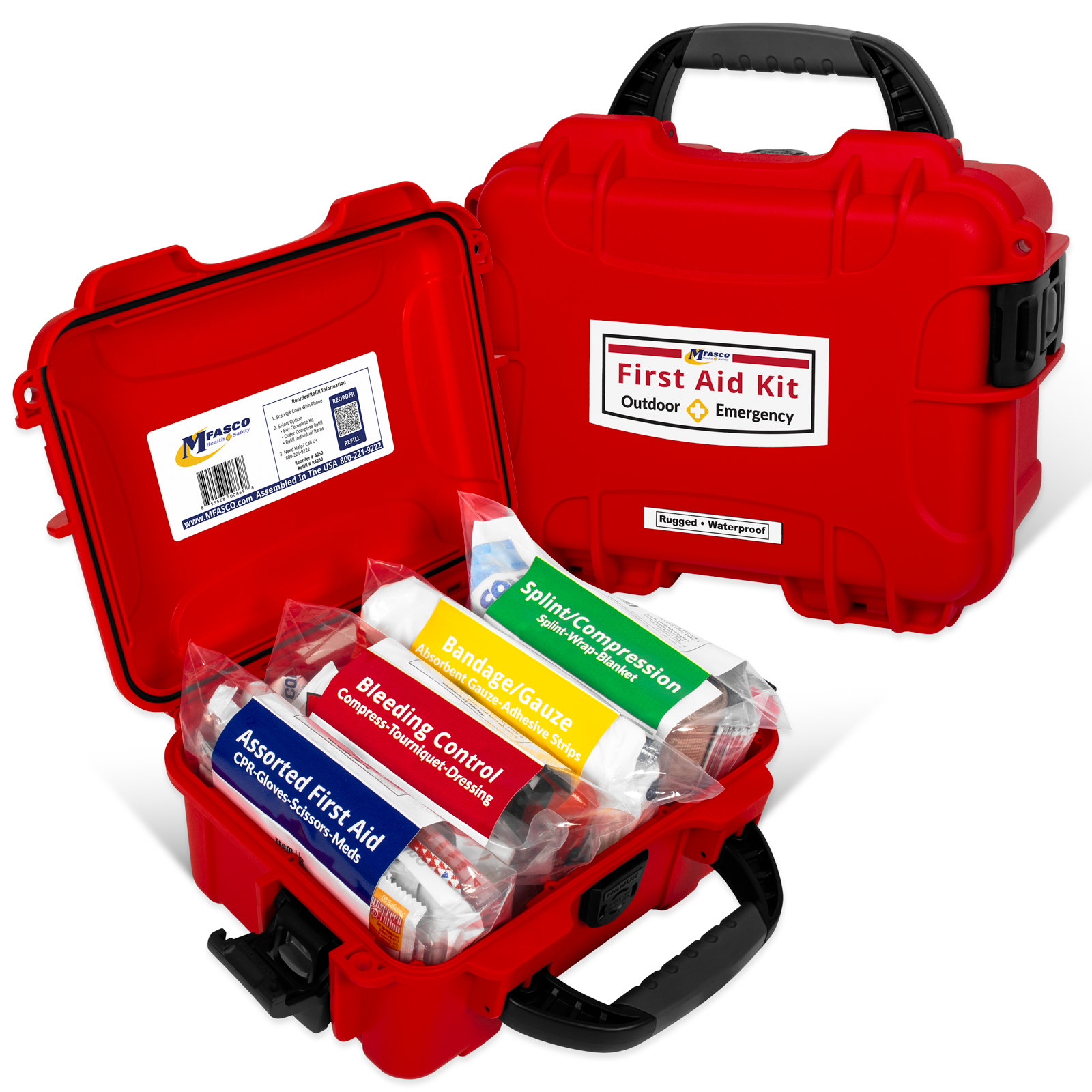 Outdoor Emergency Kit W/Rugged Red Case | MFASCO Health & Safety
