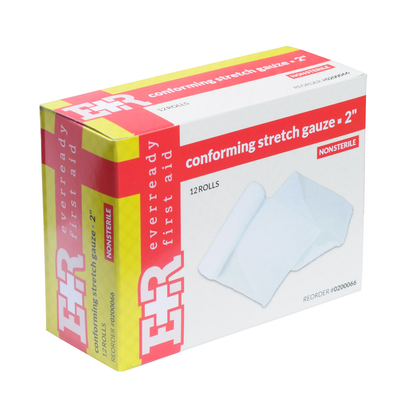 Gauze Roll Bandage Non-sterile Stretch 12/pkg