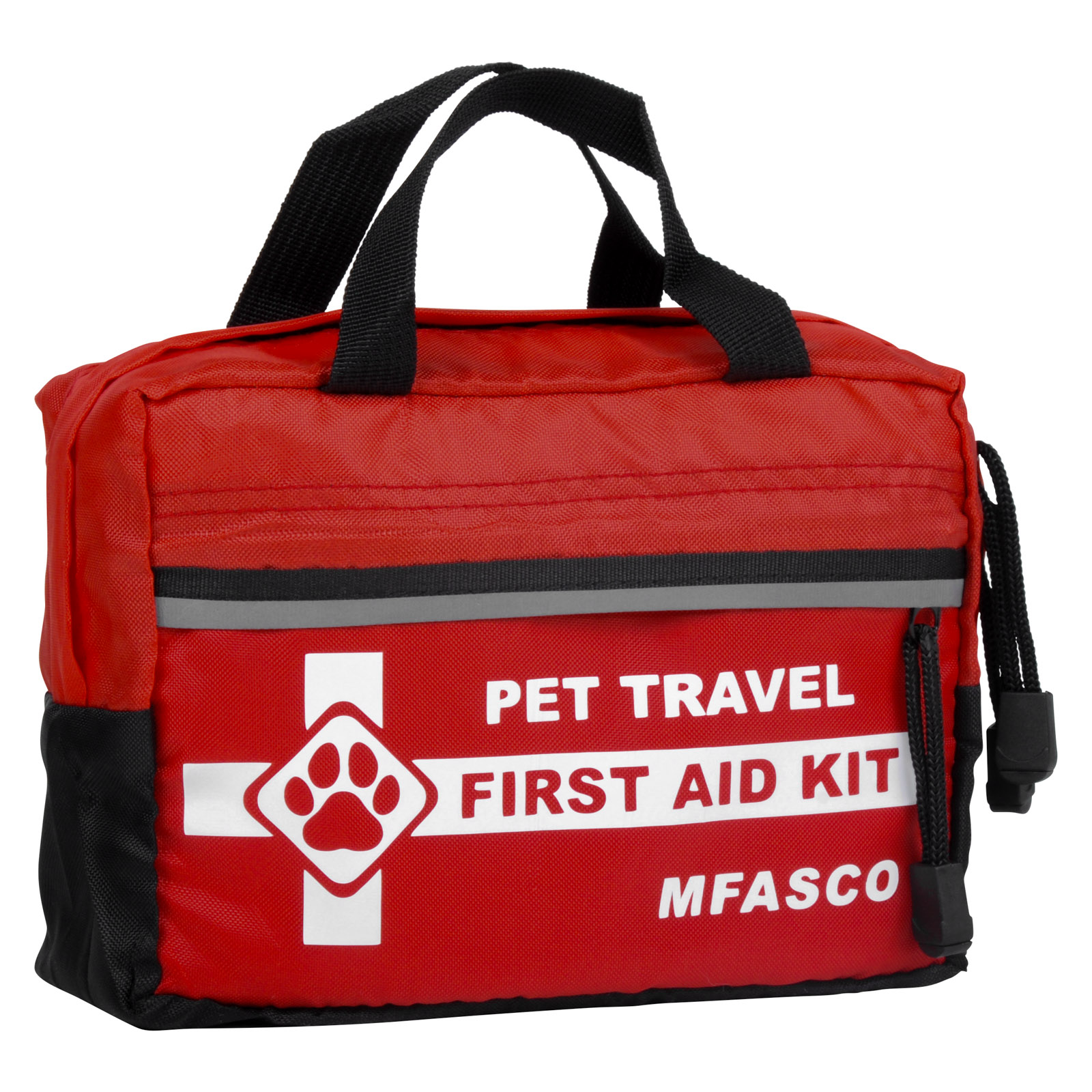 Pet Travel First Aid Kit Red Bag With Handles
