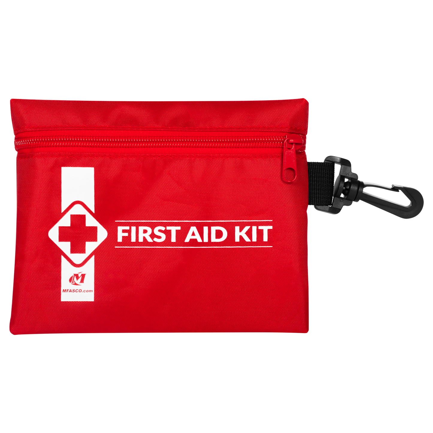 First Aid Pouch Empty Red 5x6 With Clip