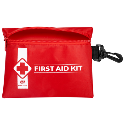 First Aid Pouch Empty Red 5x6 With Clip