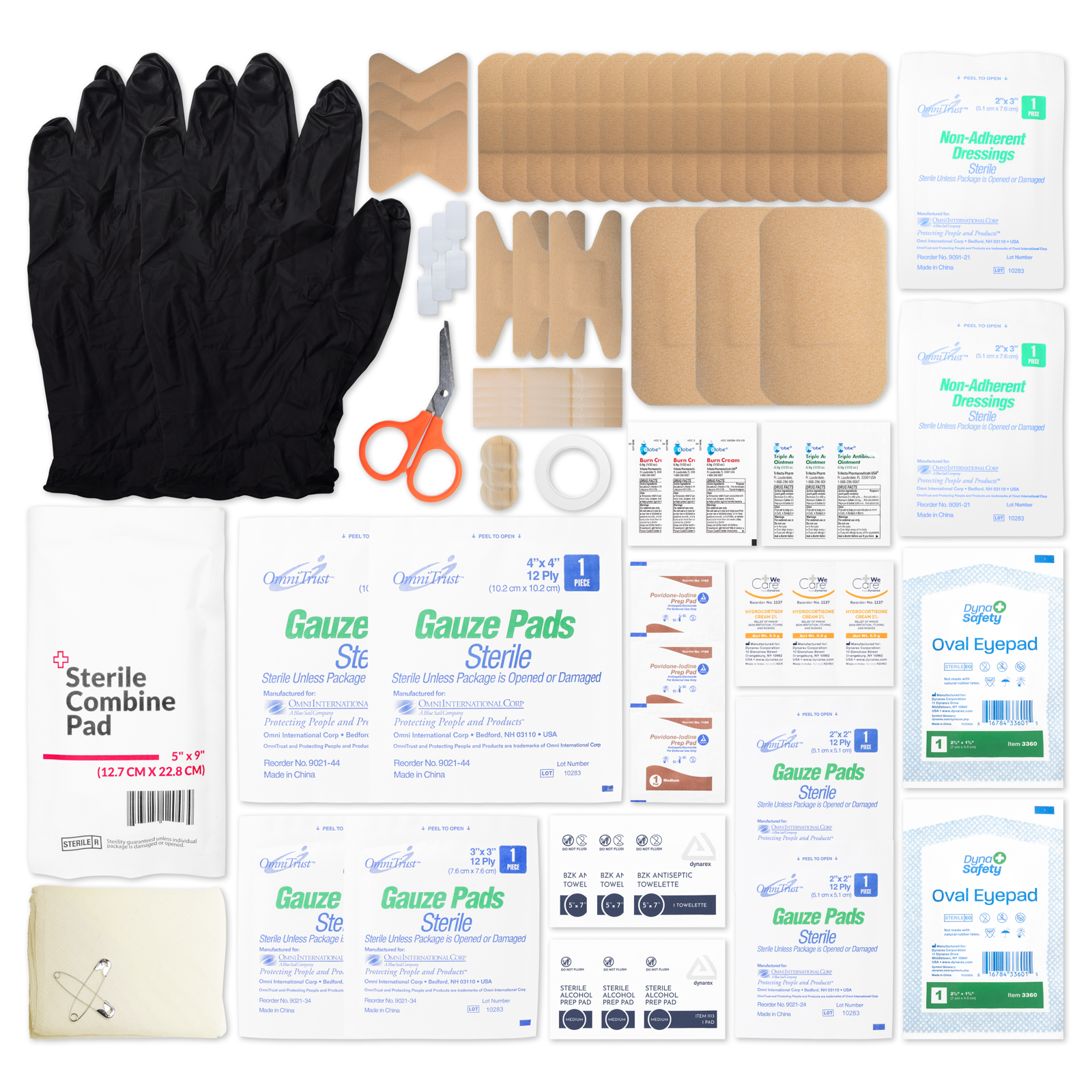 First Aid Kit 70 Piece Blue Transparent MFA