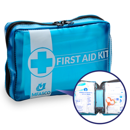 First Aid Kit 70 Piece Blue Transparent MFA