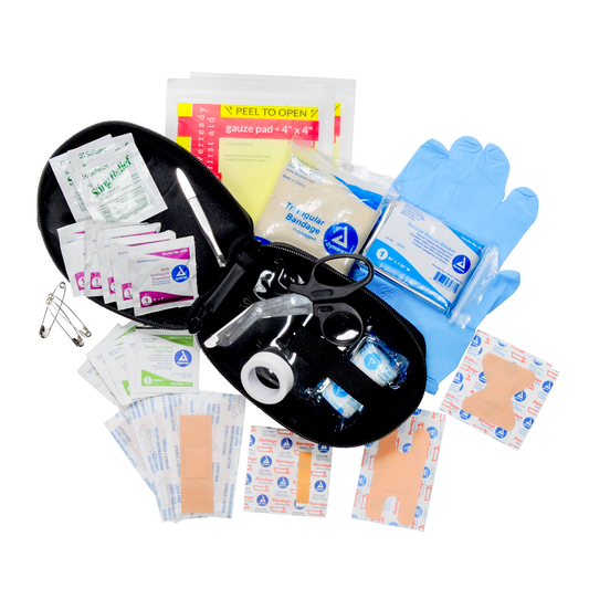 Personal First Aid Kit Black Canvas Case MFASCO