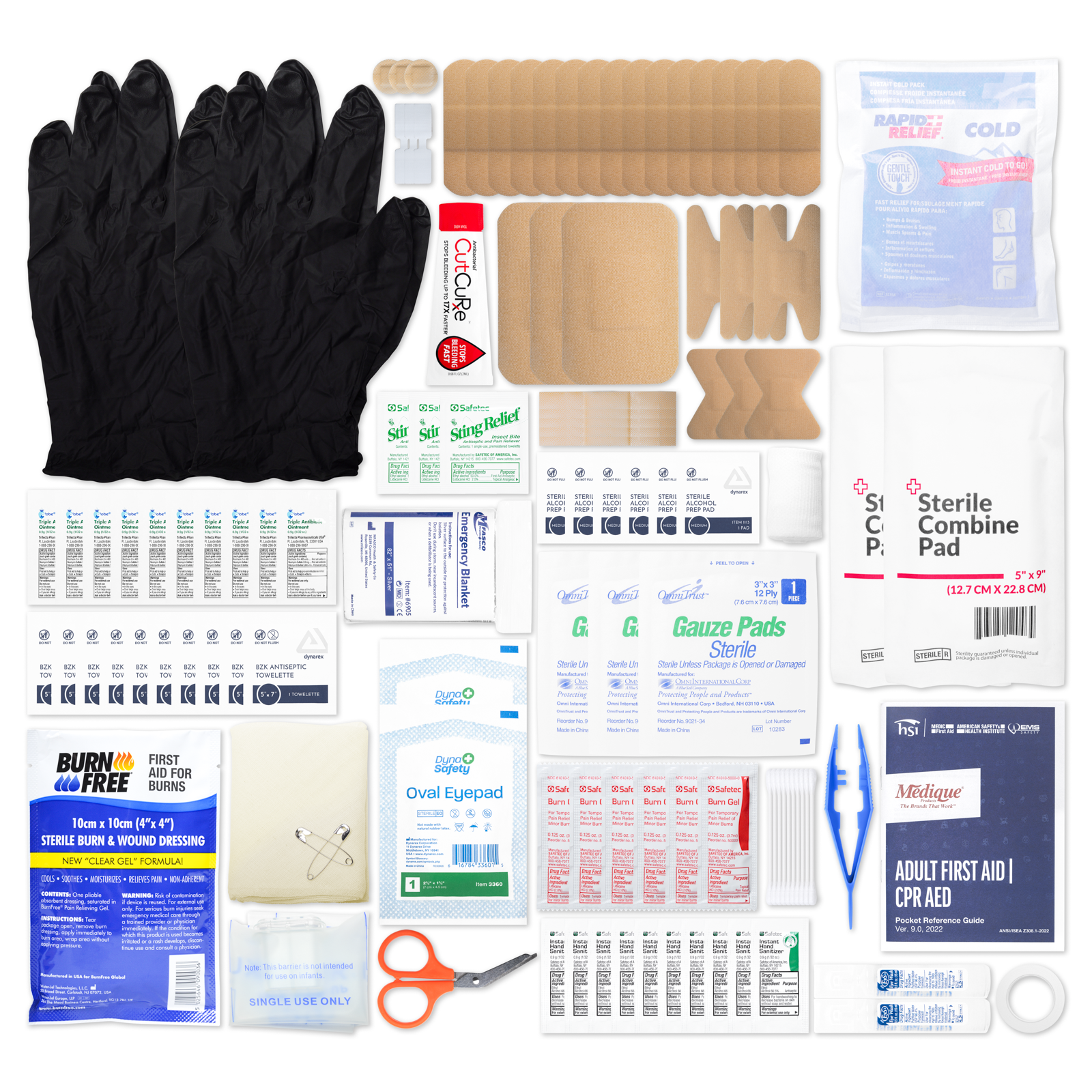 First Aid Kit 25 Person Red Plastic MFASCO