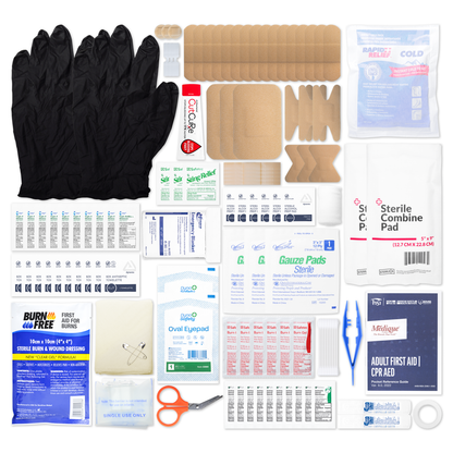 First Aid Kit 25 Person Red Plastic MFASCO