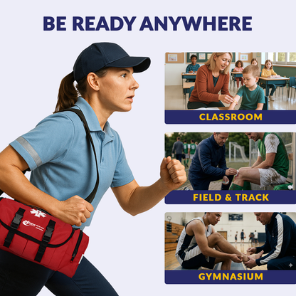 Emergency School First Aid Bag Red MFASCO