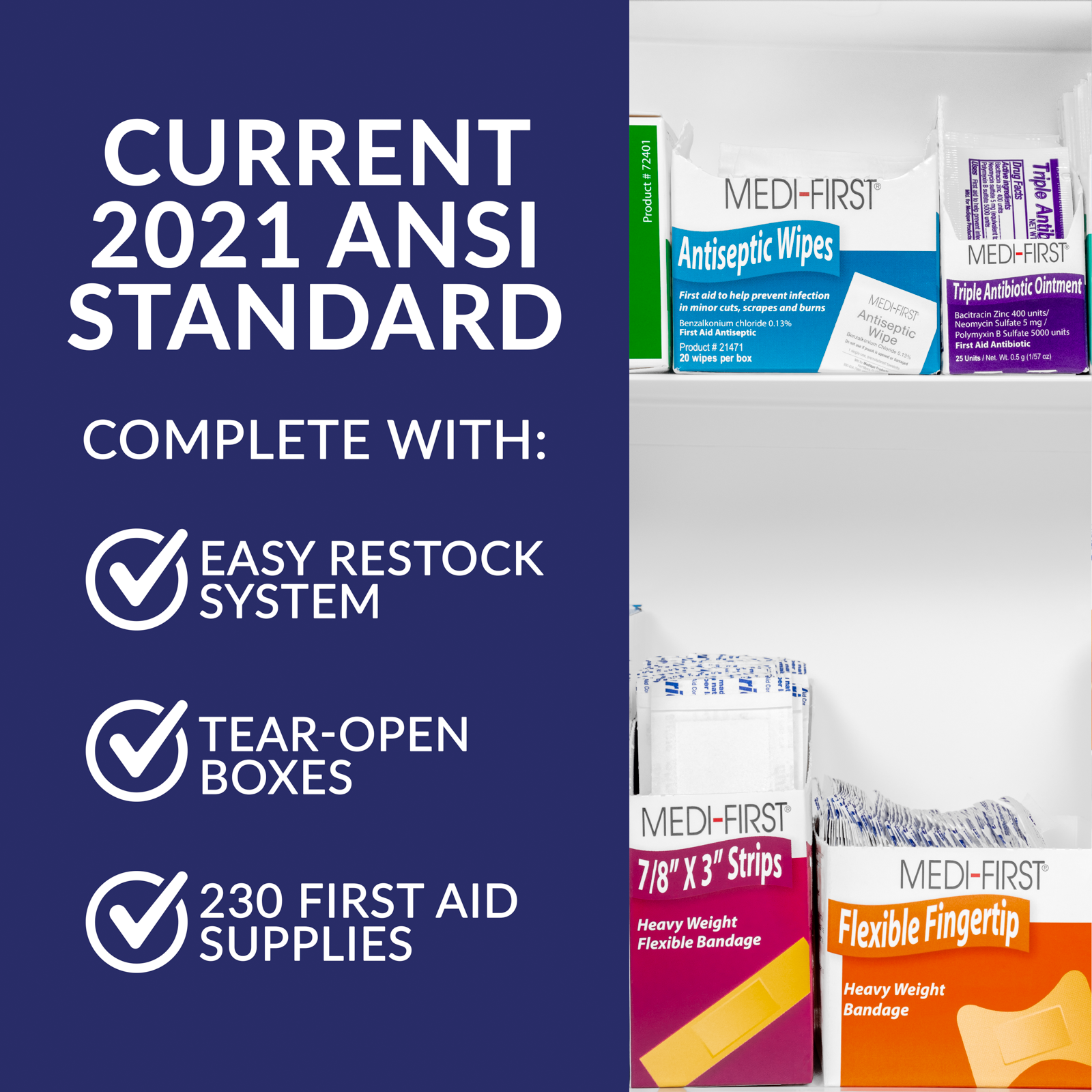 2 Shelf First Aid Kit Osha Fill W/Logo