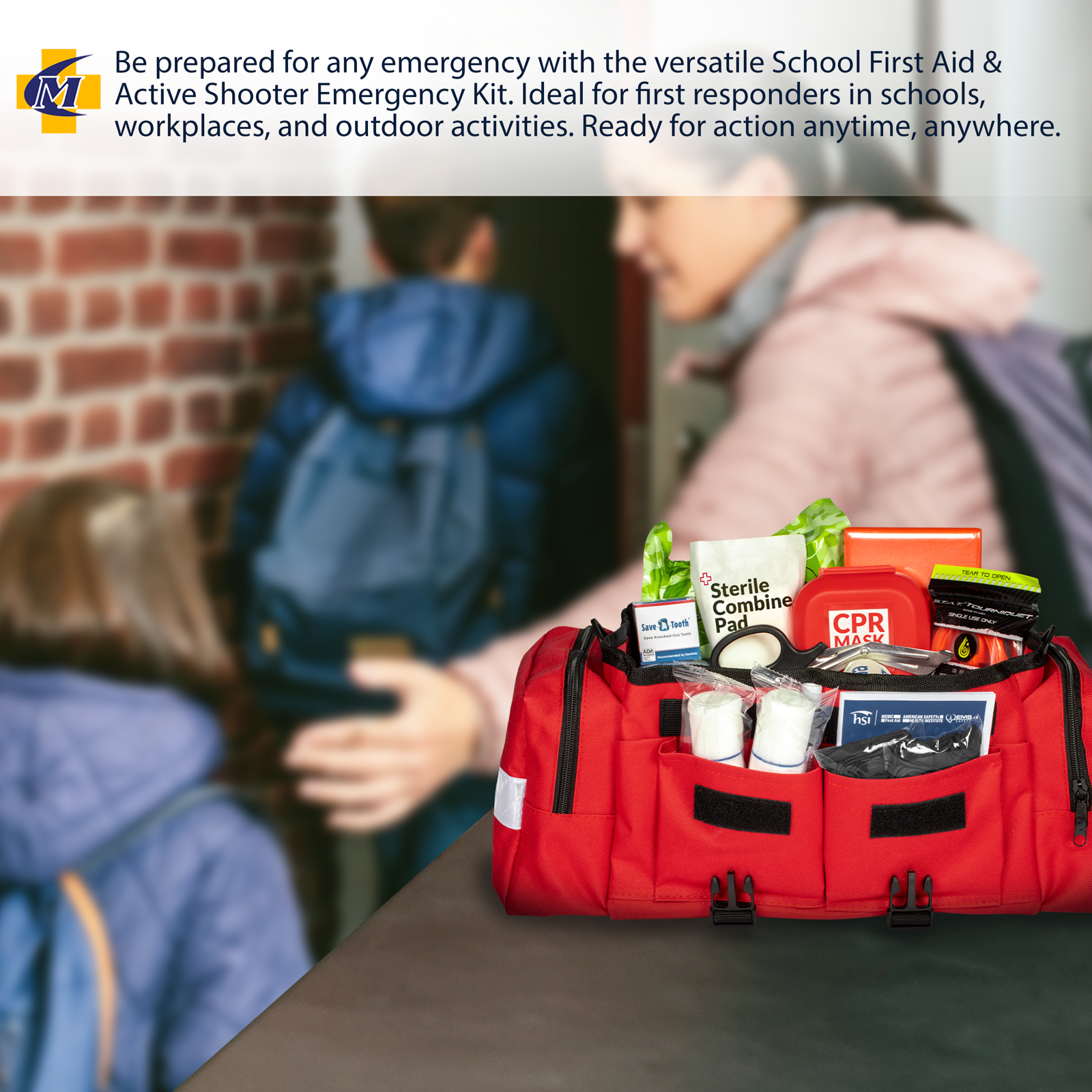 School First Aid & Active Shooter Emergency Kit