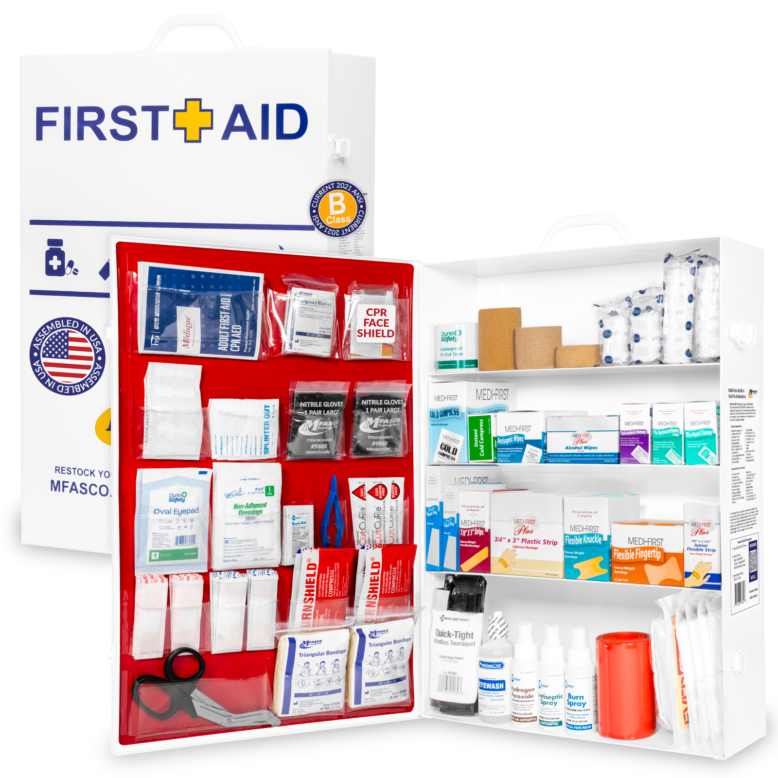 4 Shelf First Aid Kit Osha Fill W/Logo No Medications