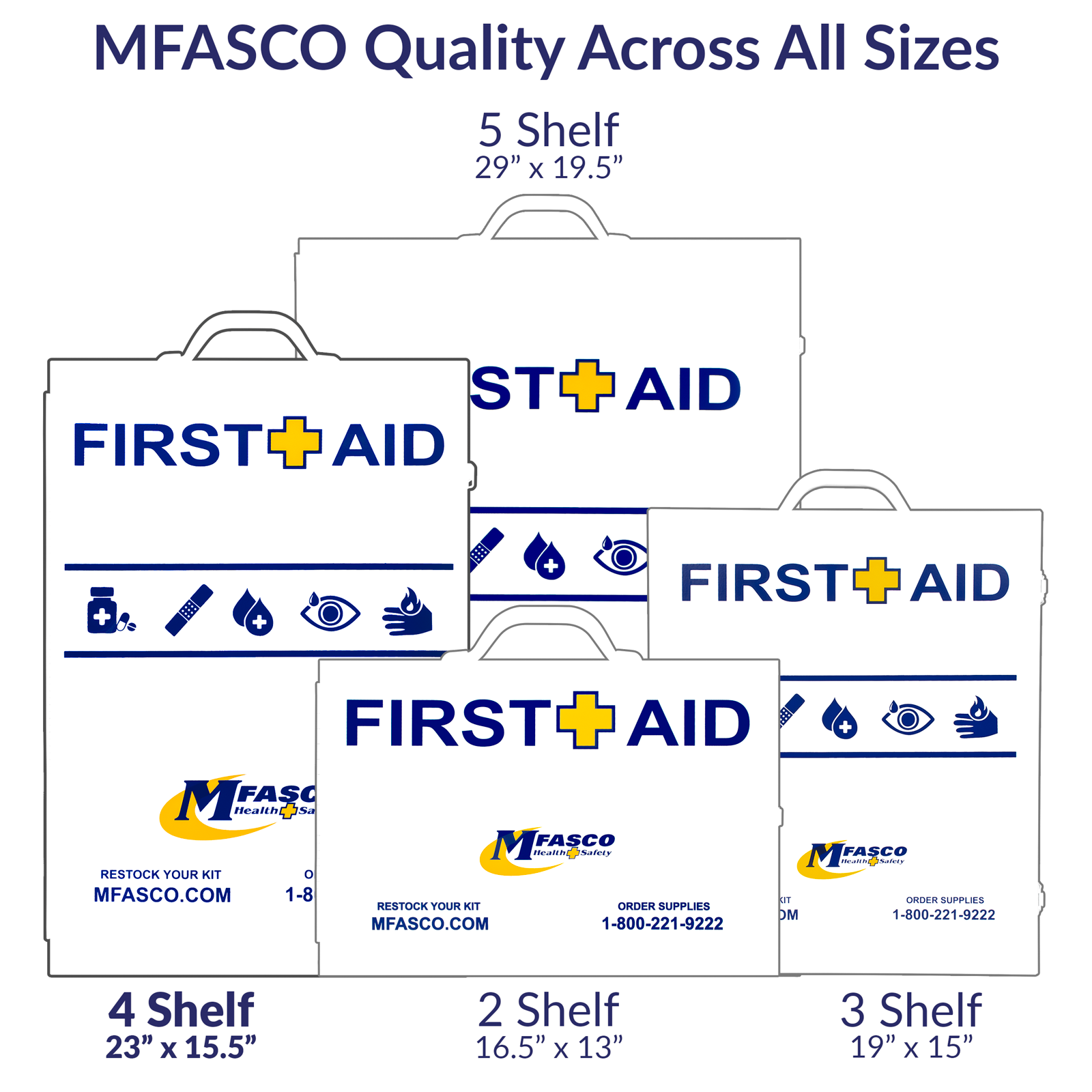 4 Shelf First Aid Kit Osha Fill W/Logo No Medications