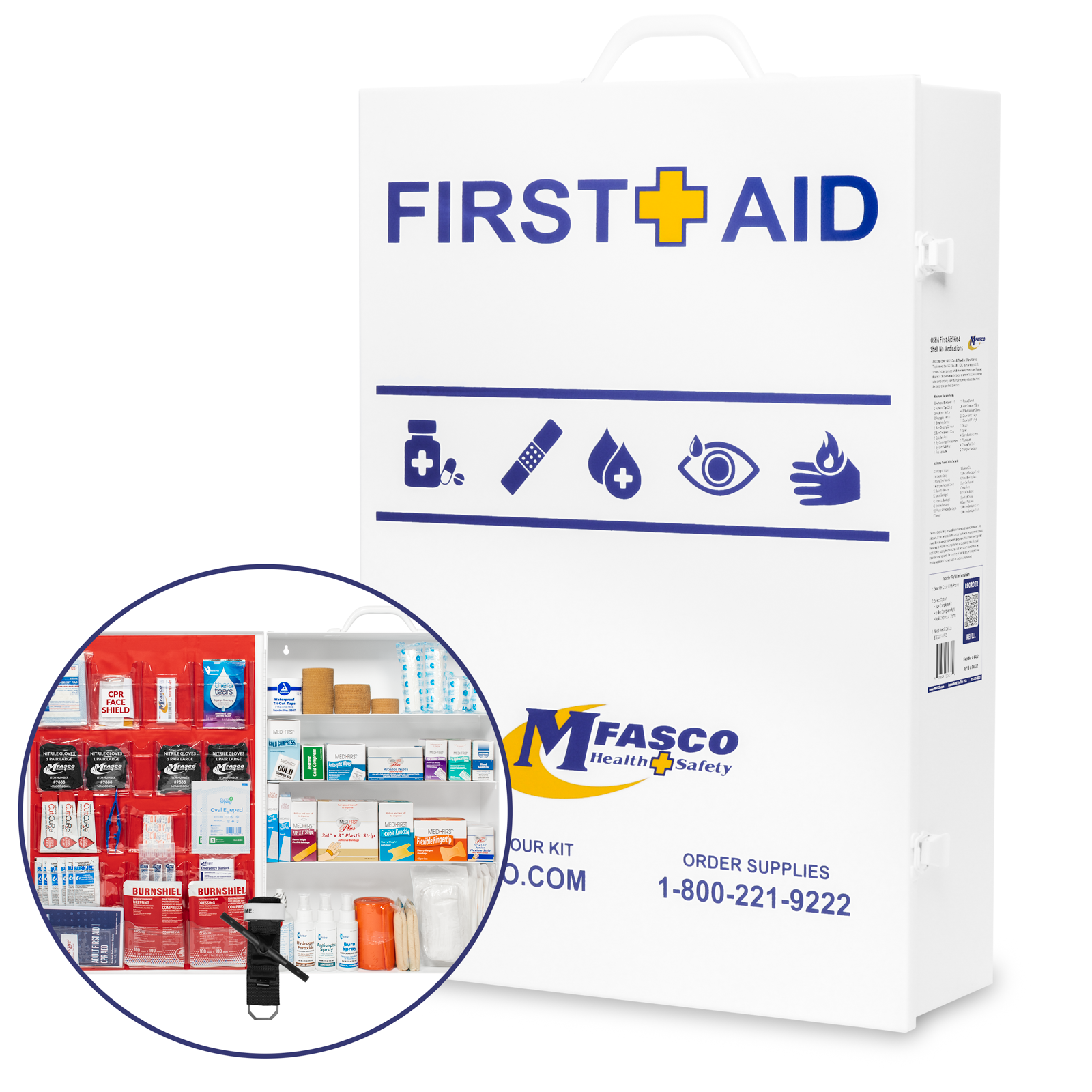 4 Shelf First Aid Kit Osha Fill W/Logo No Medications