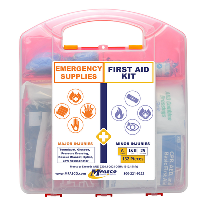 Emergency First Aid Kit Combo Plastic Case