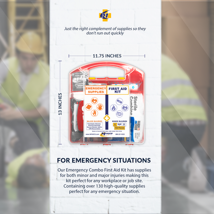 Emergency First Aid Kit Combo Plastic Case