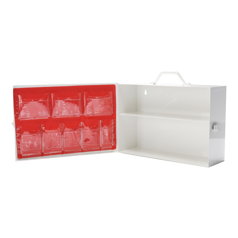 First Aid Box Empty 2 Shelf W/Logo