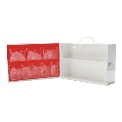 First Aid Box Empty 2 Shelf W/Logo