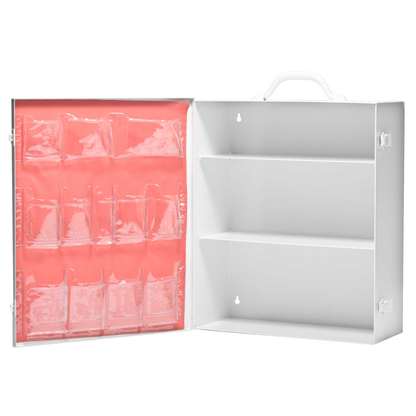 First Aid Box Empty 3 Shelf W/Logo