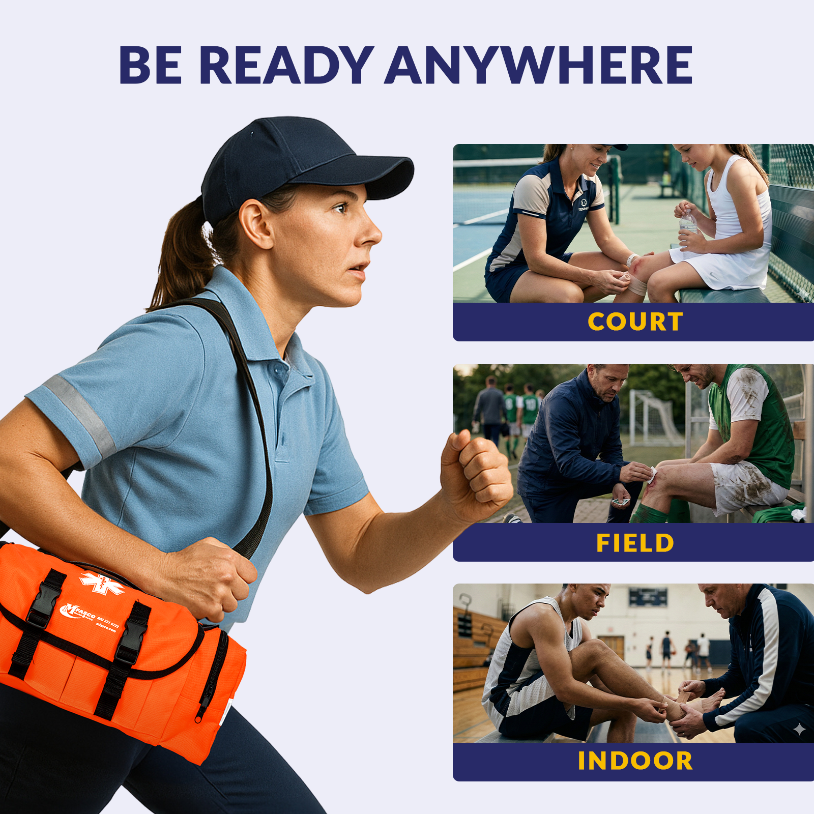 Coaches First Aid Kit Orange Bag