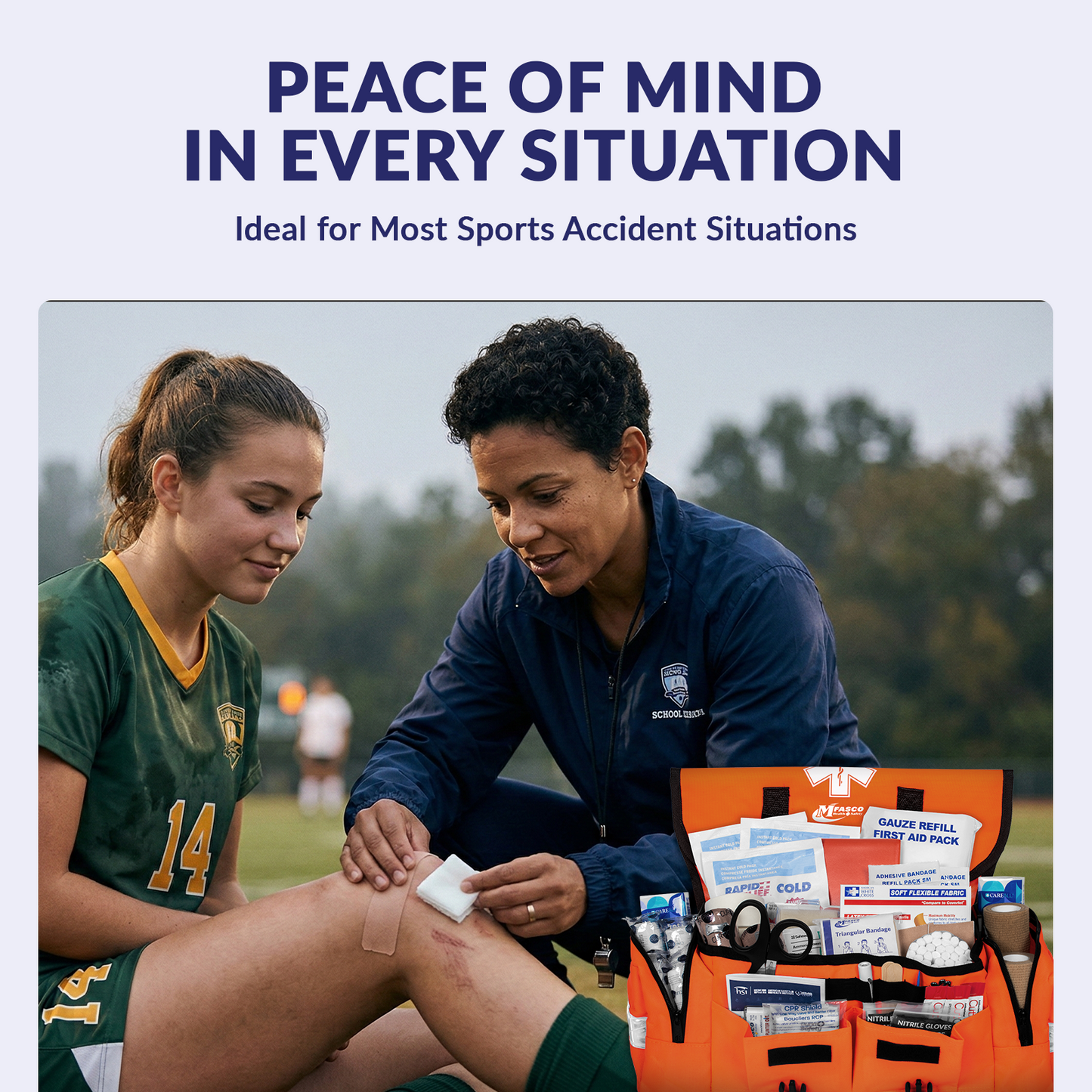 Coaches First Aid Kit Orange Bag