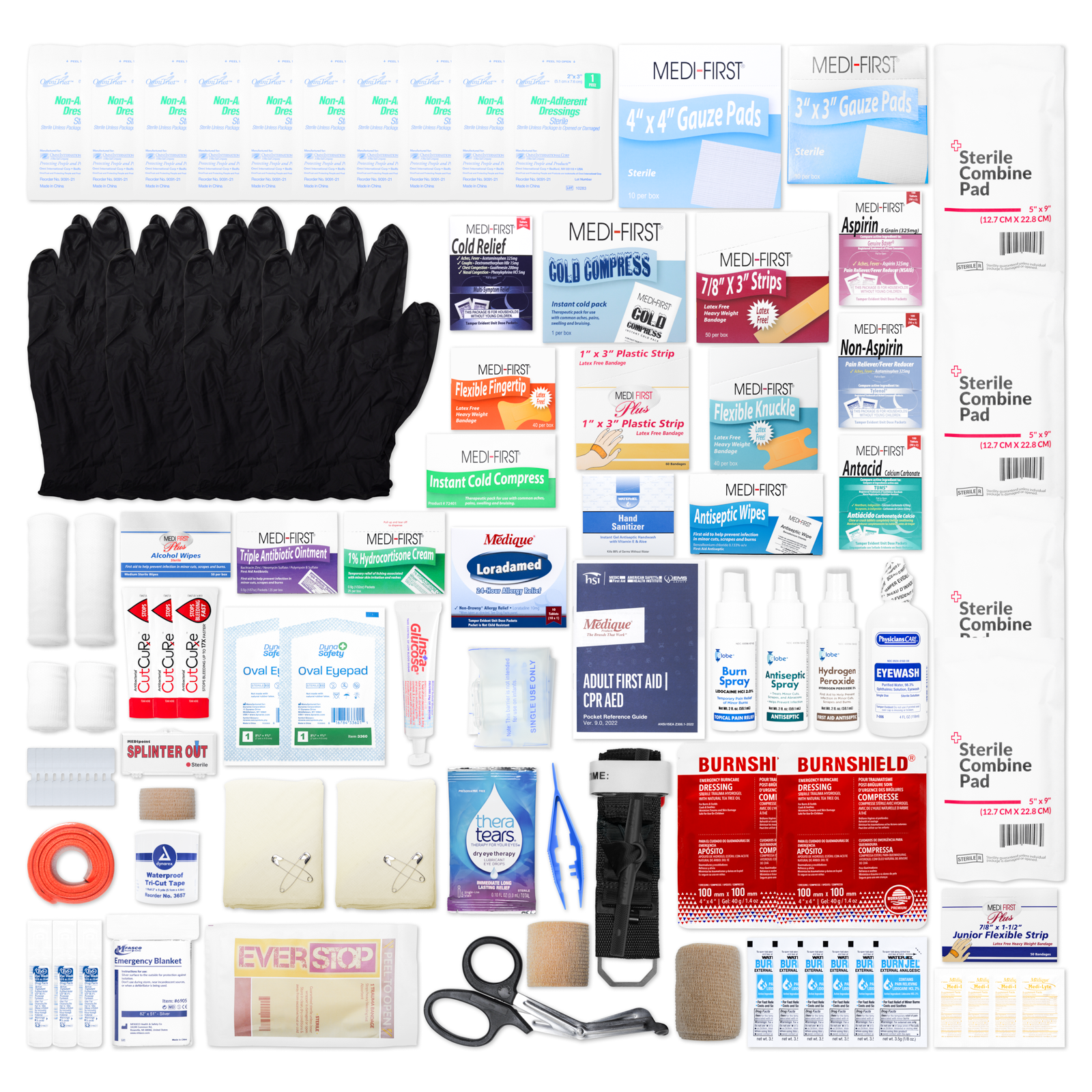 4 Shelf First Aid Kit Osha Fill with Medications & Logo