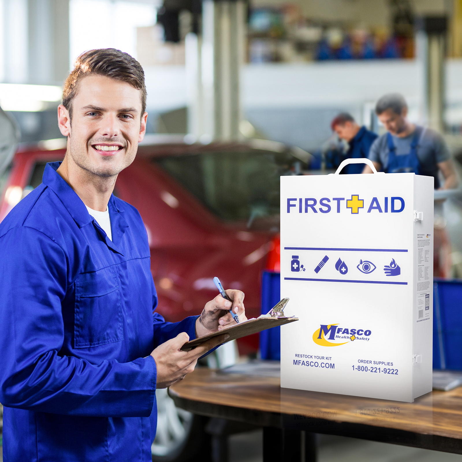 4 Shelf First Aid Kit Osha Fill with Medications & Logo