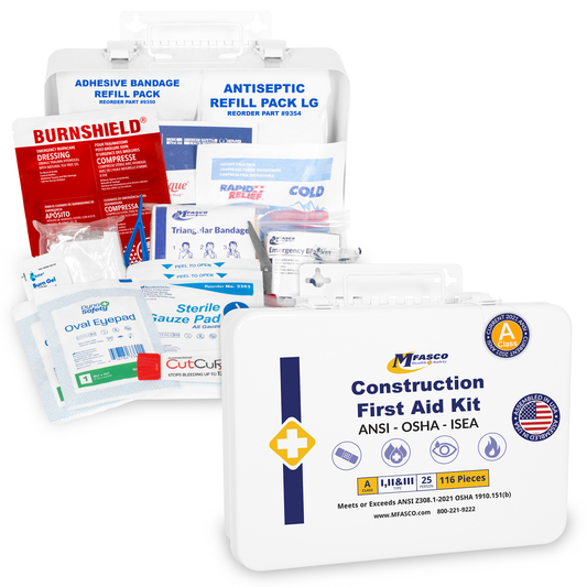 Construction First Aid Kit OSHA Class A Metal Box