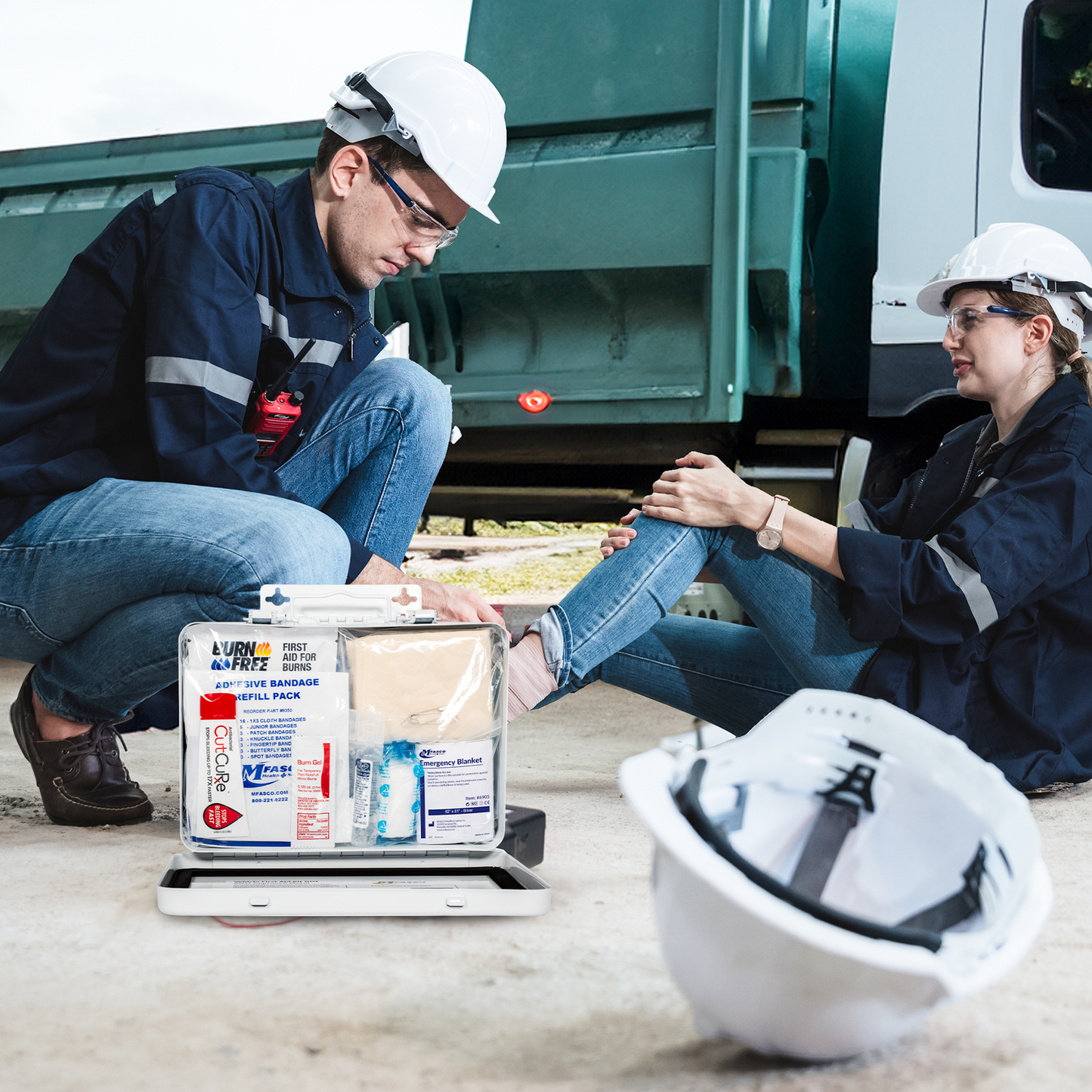Construction First Aid Kit OSHA Class A Metal Box
