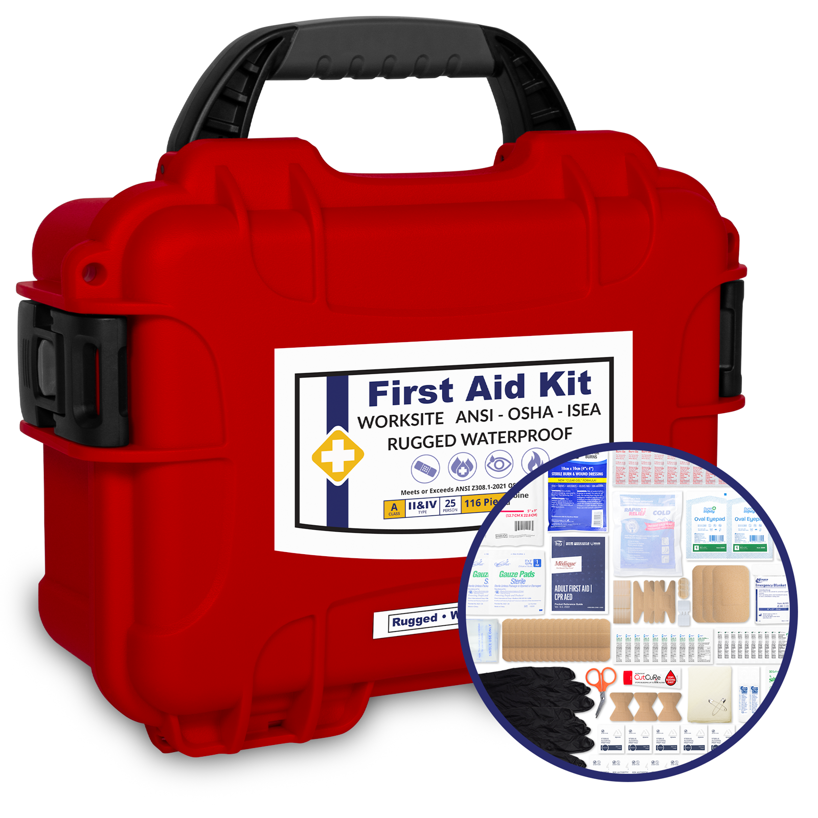 Worksite Waterproof/Rugged OSHA First Aid Kit Class A