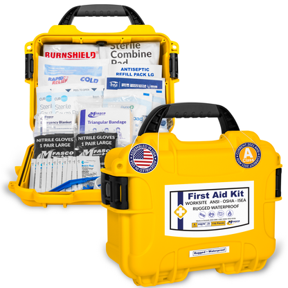 Class A Rugged/Waterproof First Aid Kit Yellow Case