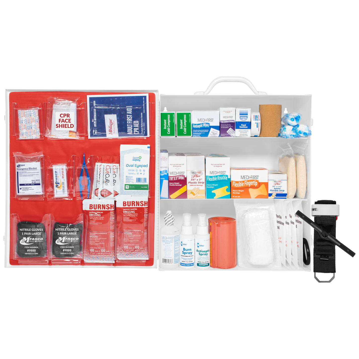 3 Shelf First Aid Kit OSHA 2021 W/Logo No Medications