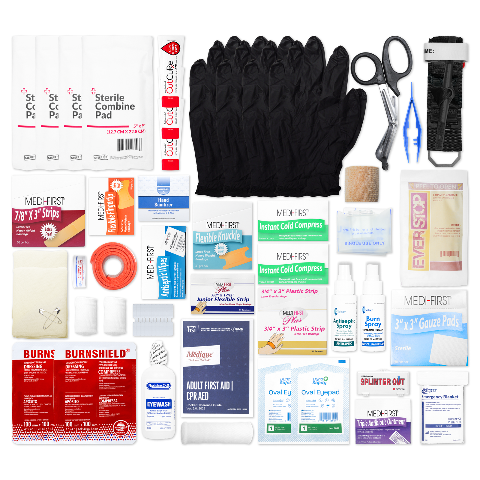 3 Shelf First Aid Kit OSHA 2021 W/Logo No Medications