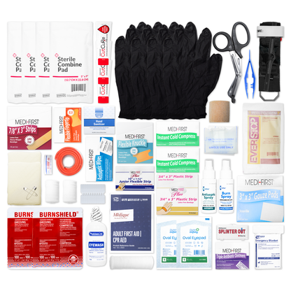 3 Shelf First Aid Kit OSHA 2021 W/Logo No Medications