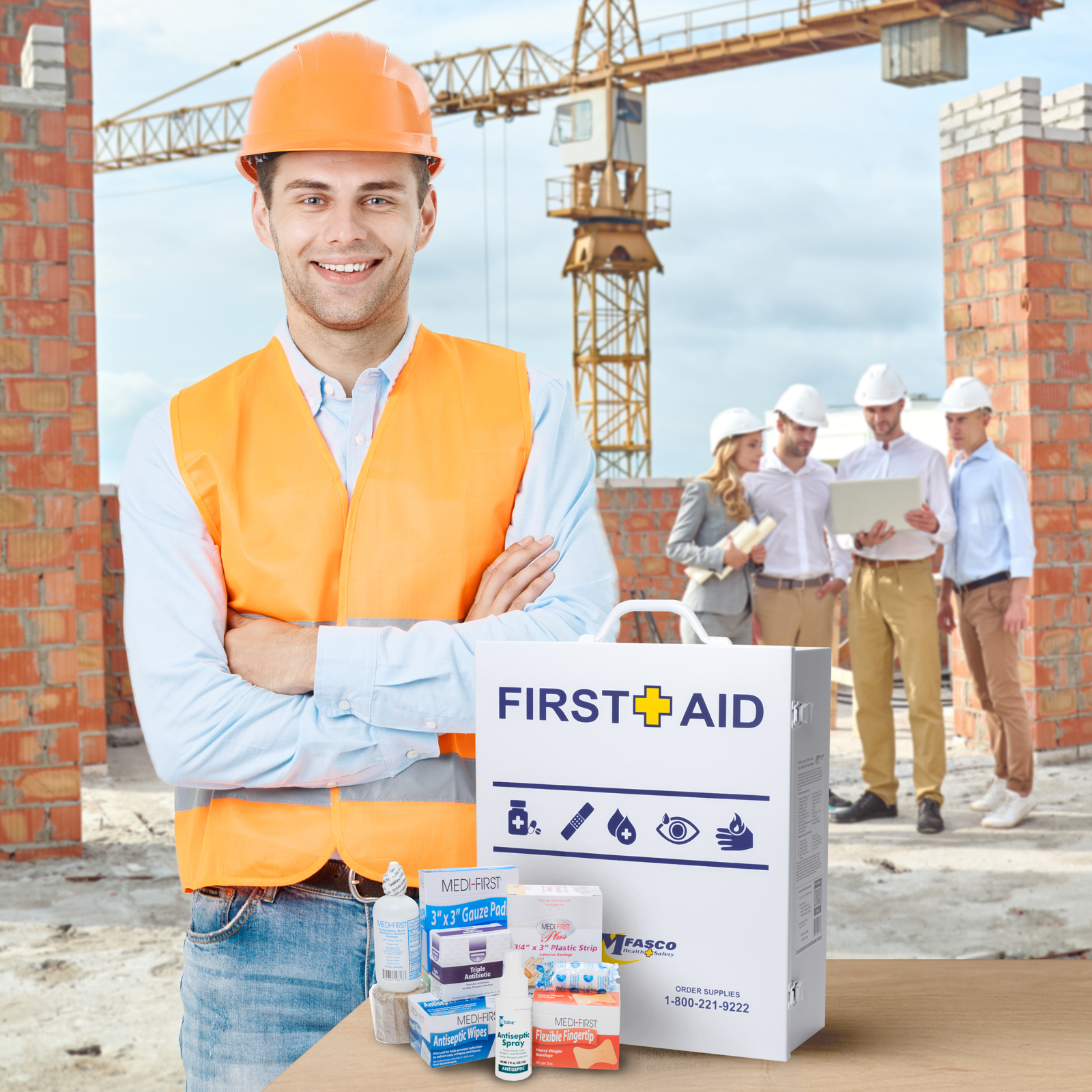 3 Shelf First Aid Kit OSHA 2021 W/Logo No Medications