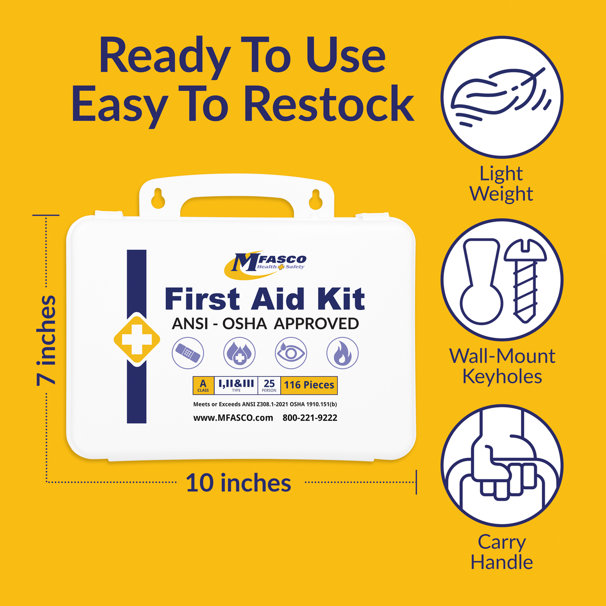 First aid Kit Plastic Class A Fill